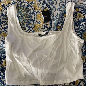 Brand new white cropped tank top